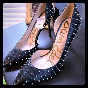 Sam Edelman Black Spiked Heels